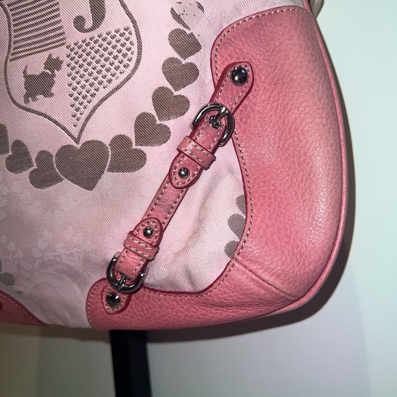 Vintage Pink Juicy Couture Purse Satchel Bag Wordy y2k preloved - Picture 7 of 11